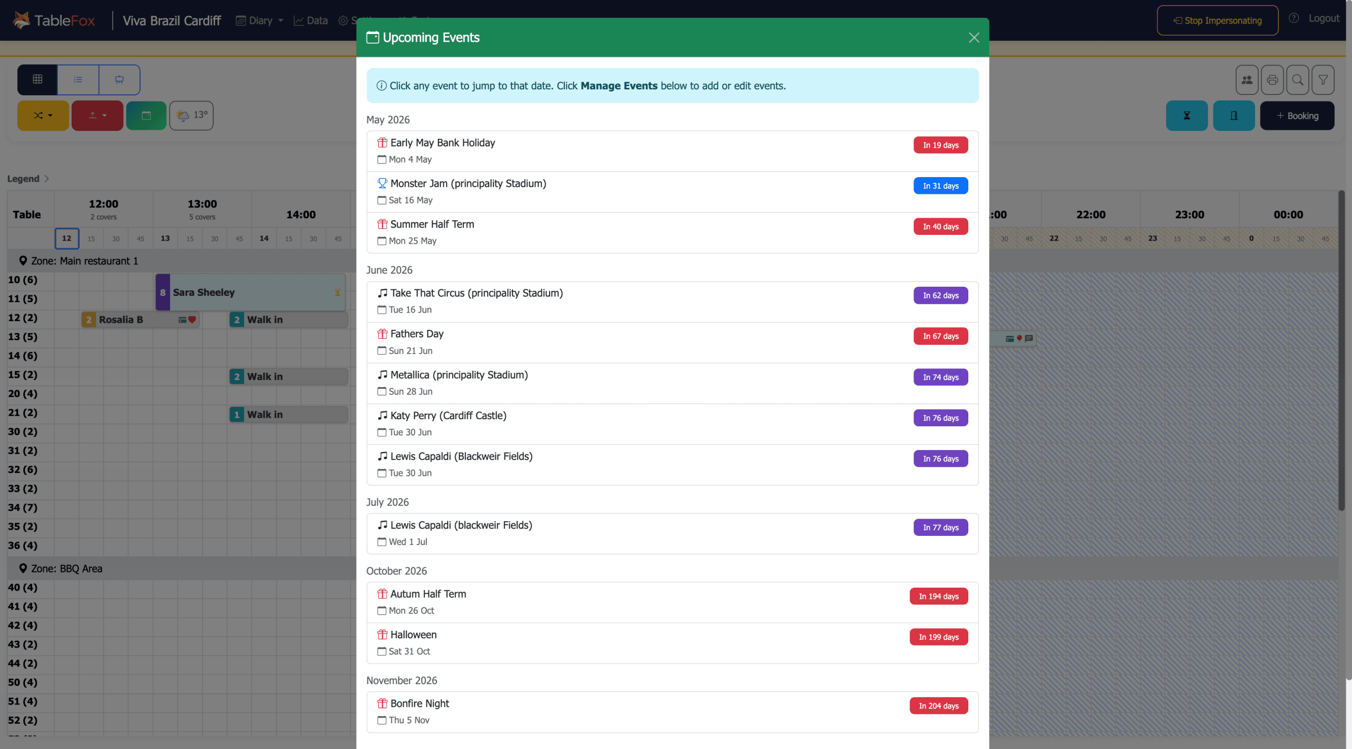 Events Calendar